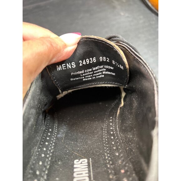 Stacy Adams Mens Dress Shoes Size 8.5 Brown & Black Crocodile Pattern Leather - Picture 8 of 10